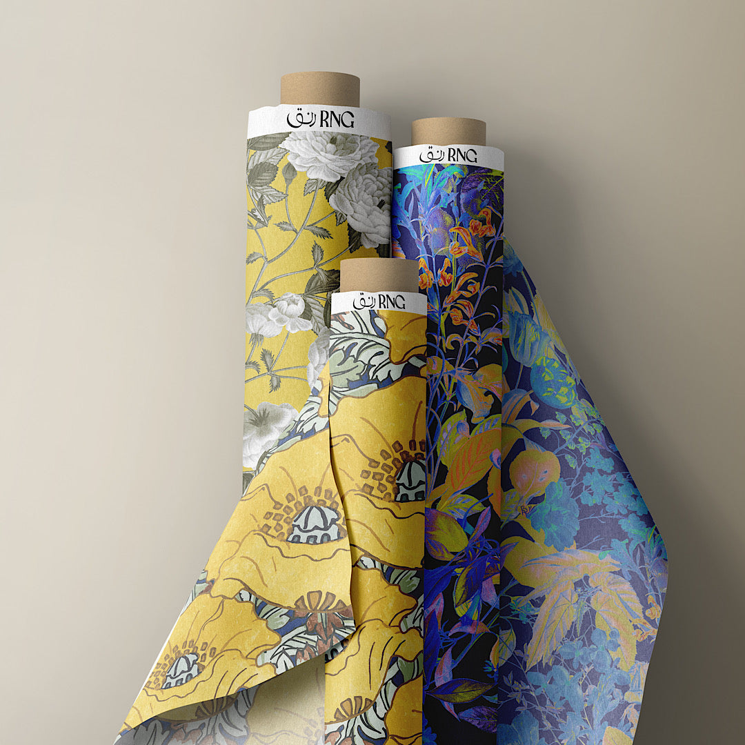 Yellow Poppies - Cotton Tana Lawn