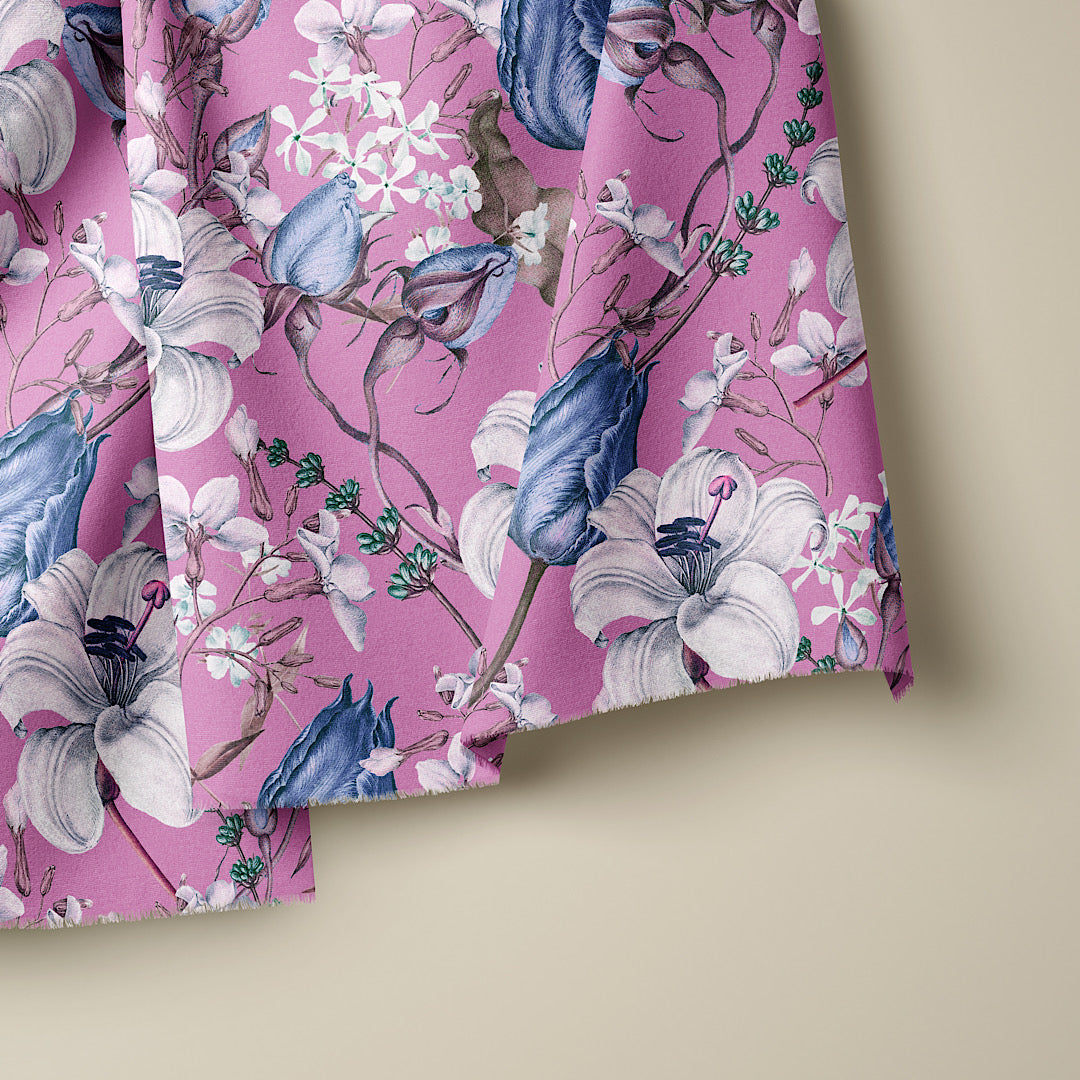 Blue Tulips - Cotton Tana Lawn