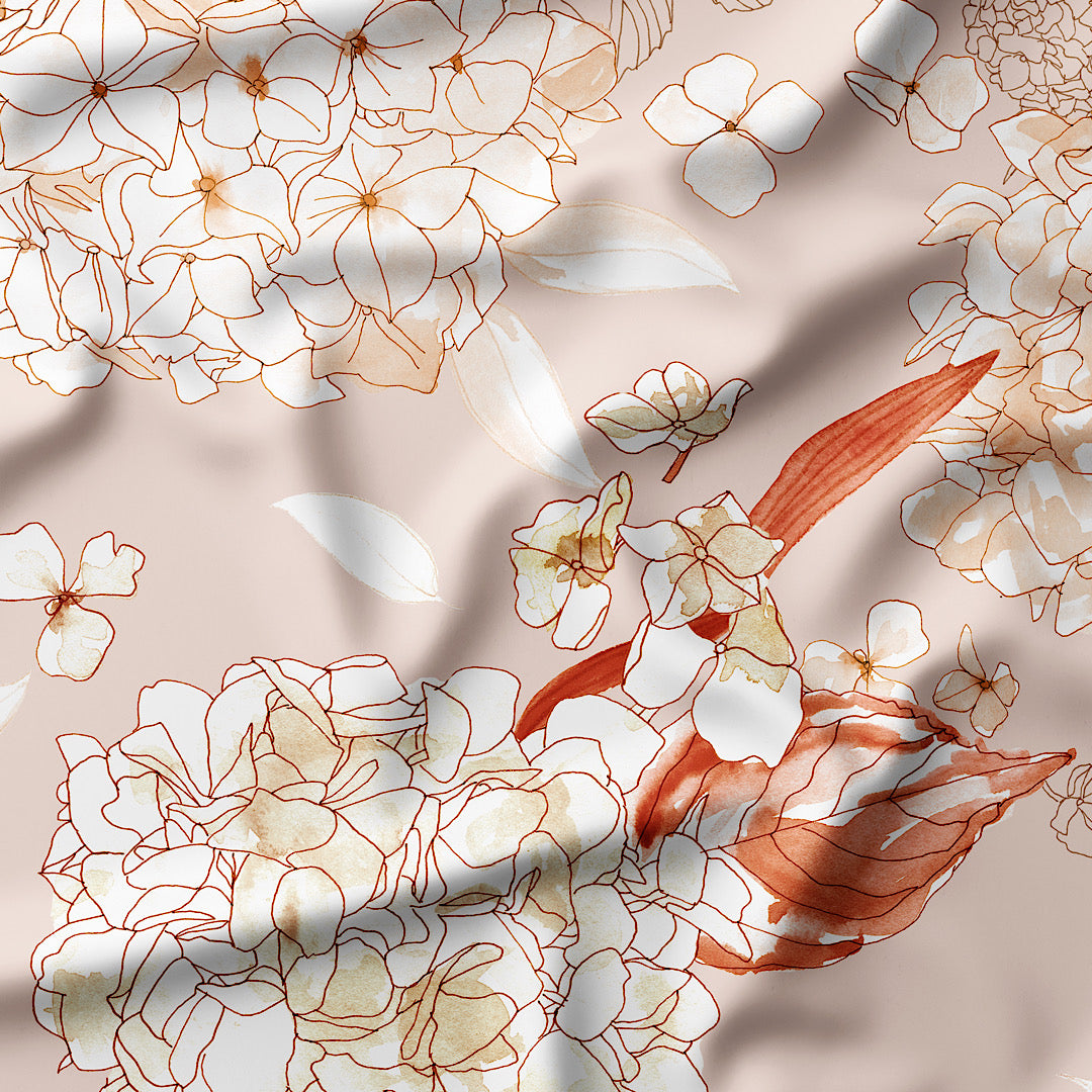 Hydrangea Sunset - Cotton Tana Lawn