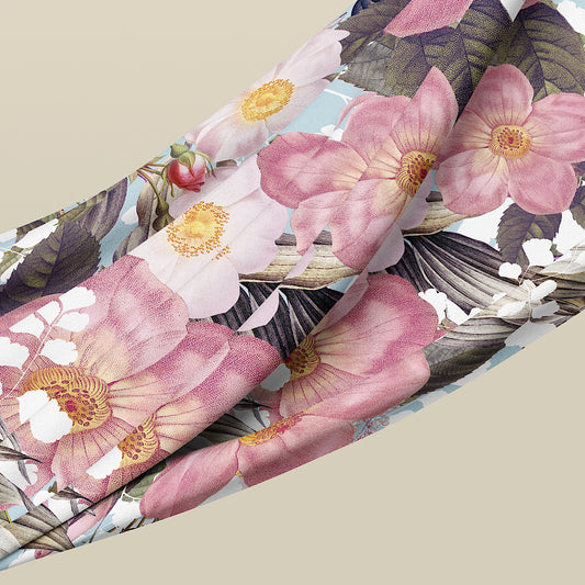 Pink Camellias - Cotton Tana Lawn