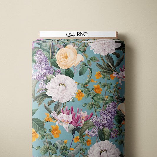 Bouquet Blues - Cotton Tana Lawn