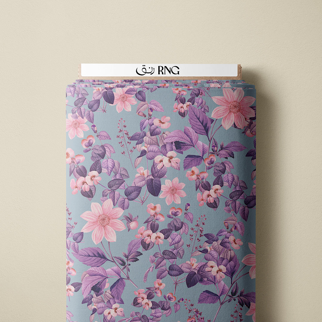 Purple Orchids - Cotton Tana Lawn