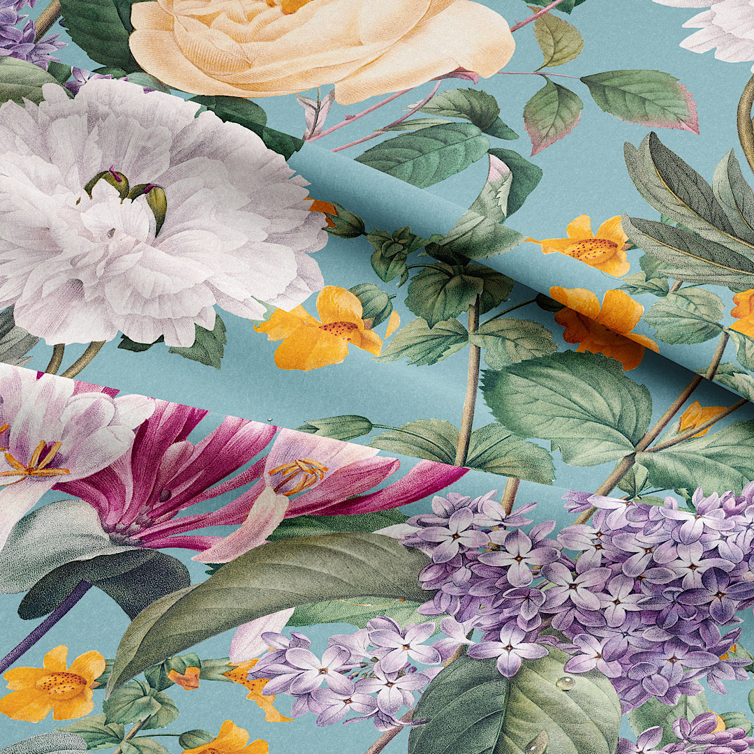 Bouquet Blues - Cotton Tana Lawn