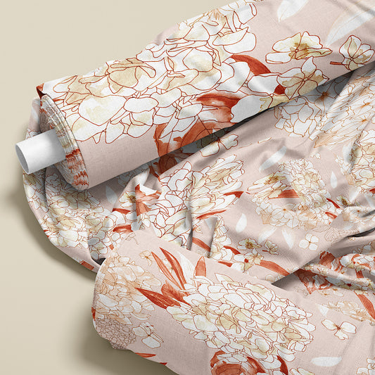 Hydrangea Sunset - Cotton Tana Lawn